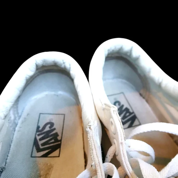 VANS Mens White Old Skool Canvas Shoes- Size US Men 7.5/Women 9 - Picture 13 of 14
